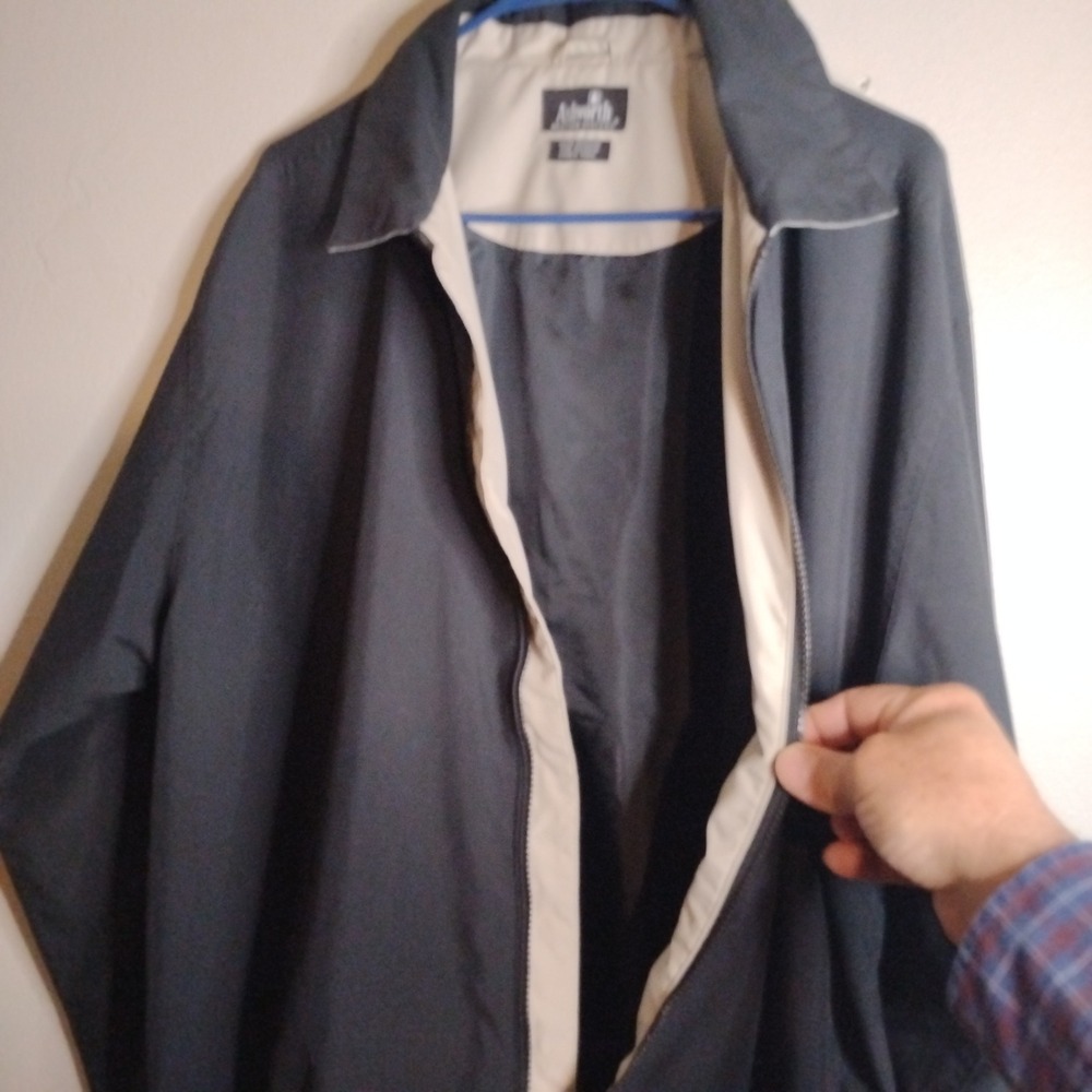 Ashworth Windbreaker Jacket Men Large Navy Blue Golf Full Zip Weather Systems - Picture 4 of 8